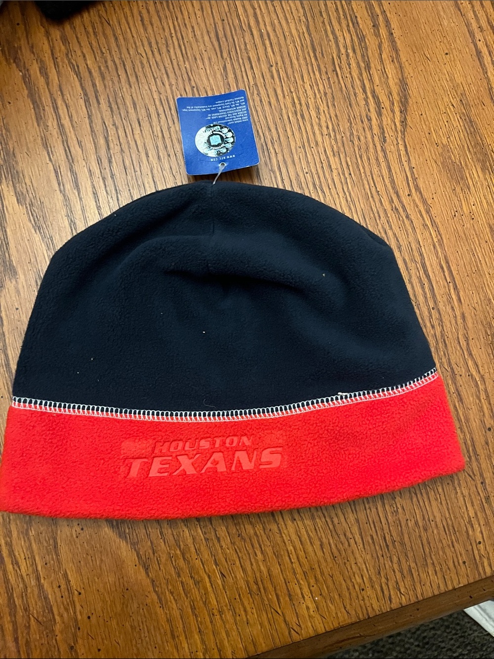 Vintage Reebok Houston Texans Black & Red Fleece Beanie